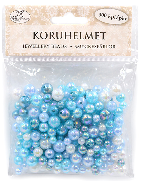 Jewellery beads blue 300pcs