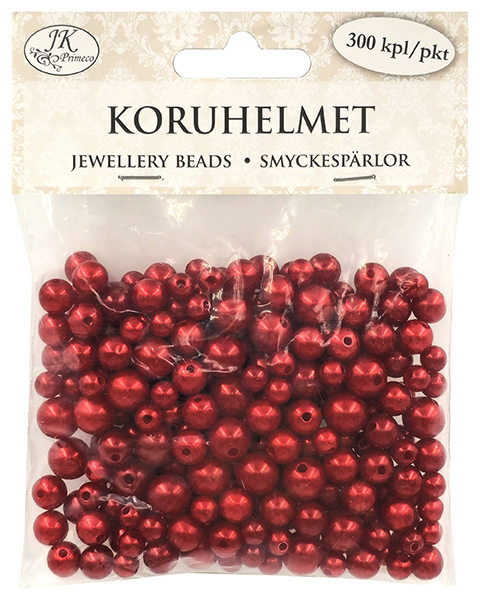 Jewellery beads red 300pcs