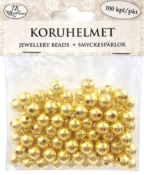Jewellery beads gold 100pcs