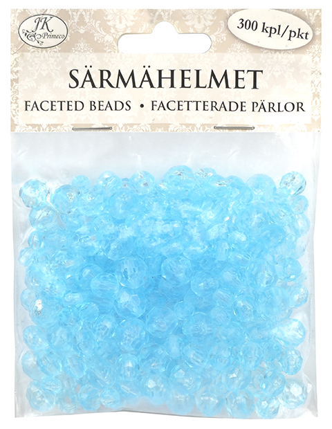 Faceted beads blue assortment 300pcs
