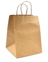 Gift bag M wide recycled brown