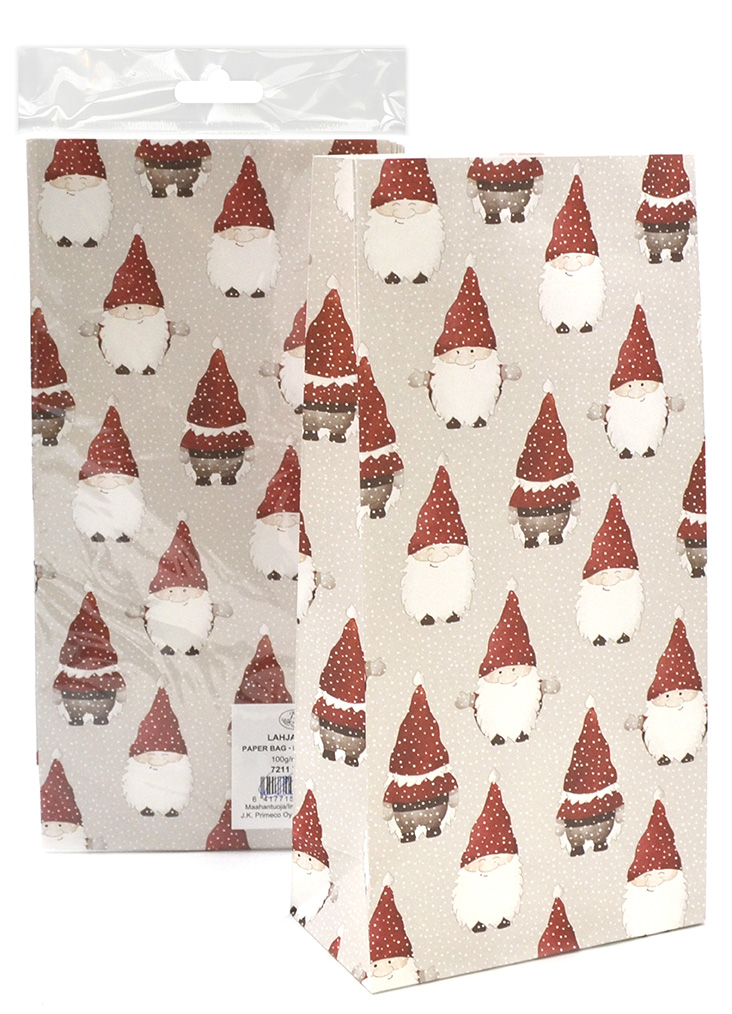 Paper bag Christmas gnome 5pcs