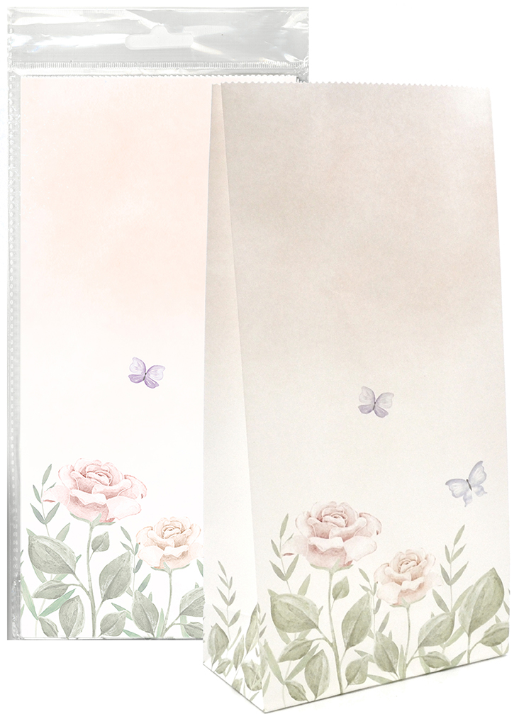 Paper bag Rose light pink 5pcs