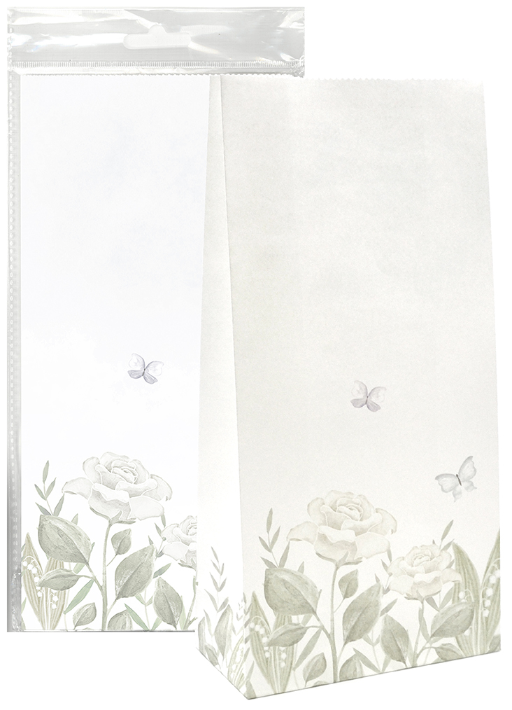 Paper bag Rose light blue 5pcs