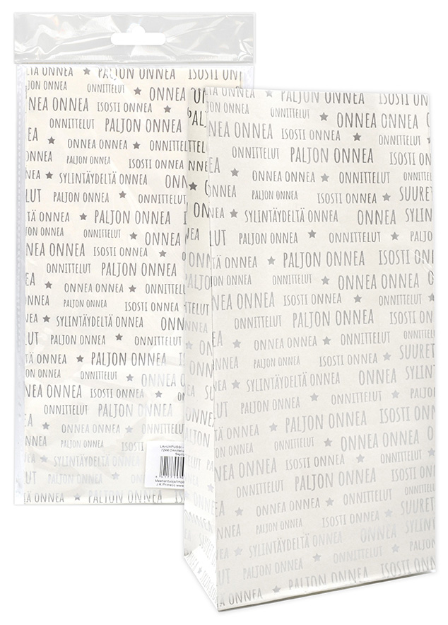 Paper bag Onnittelut hopeafolio 5pcs