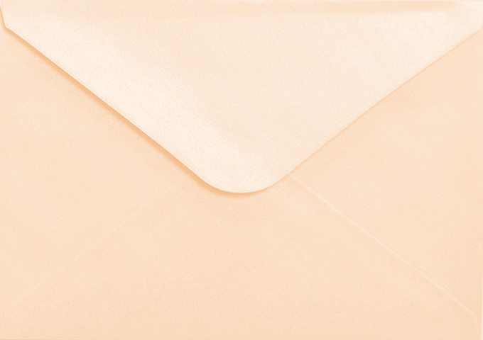Pearlescent envelope C6 peach 10pcs
