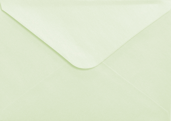 Pearlescent envelope C6 light green 10pcs