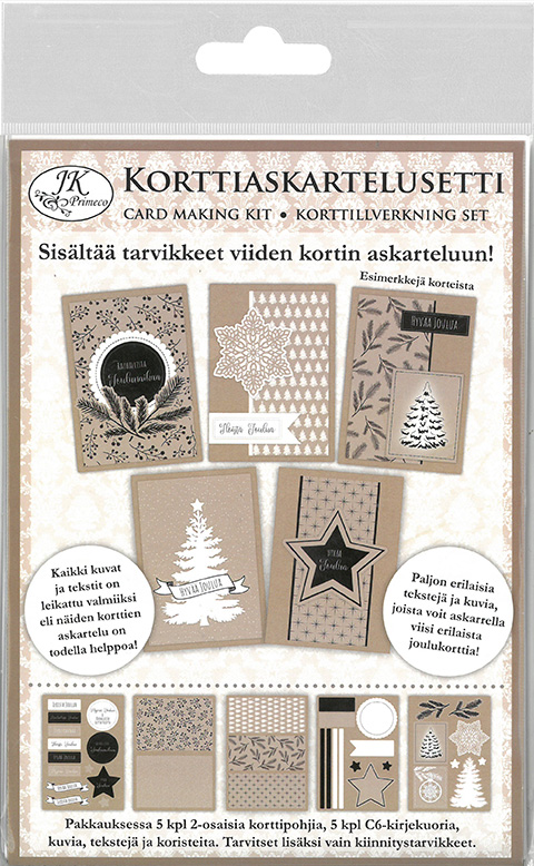 Card making kit Joulu natur