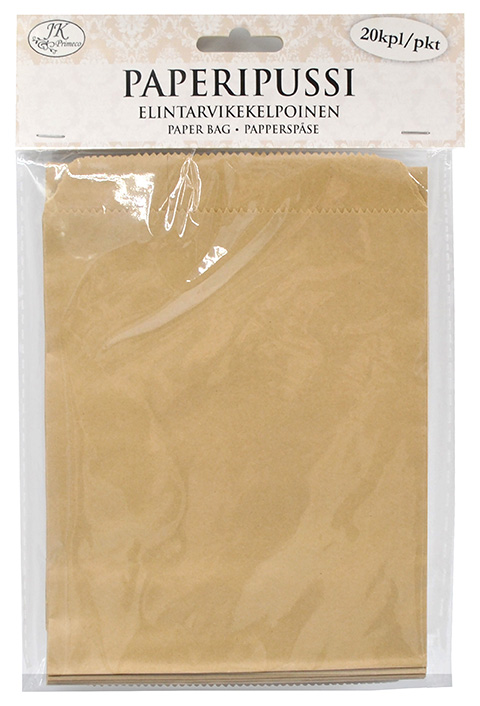 Paper bag 18 x 13cm natural 20pcs