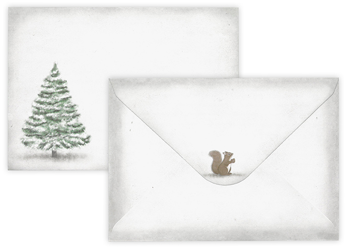 Envelope C6 Winter spruce 10pcs
