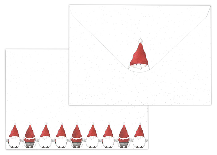 Envelope C6 Christmas gnomes in line 10pcs