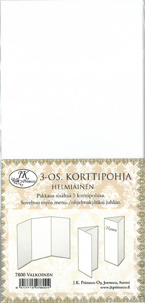 3-part special card long pearlescent white 5pcs
