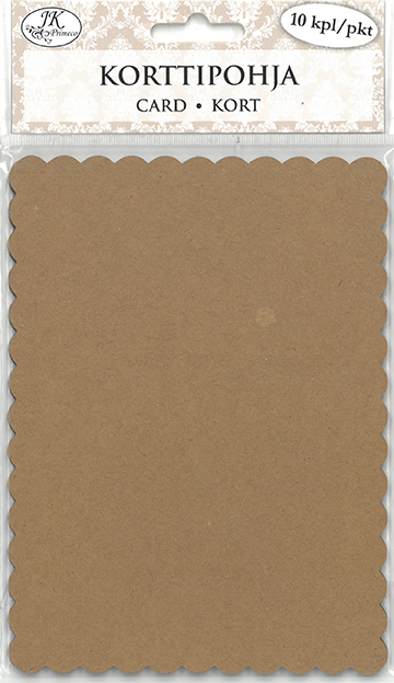Decorative card recycled brown 10pcs