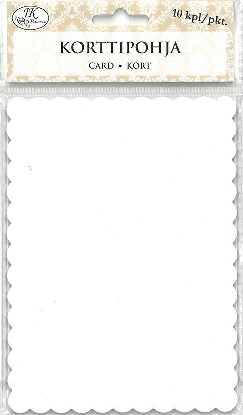Decorative card white 10pcs