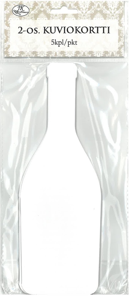 Folded shape card Bottle white 5pcs