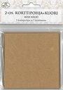 Folded mini card + envelope square brown 5pcs+5pcs