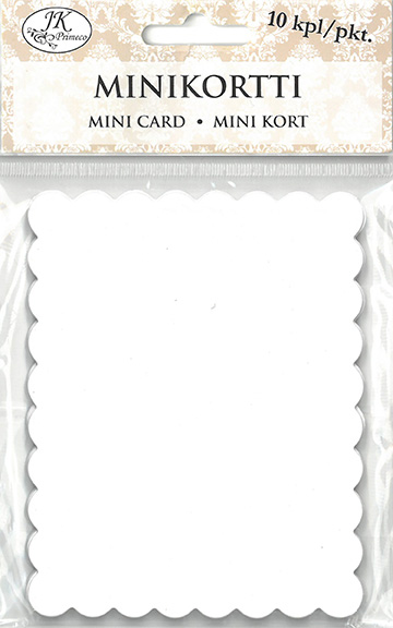 Decorative card mini white 10pcs