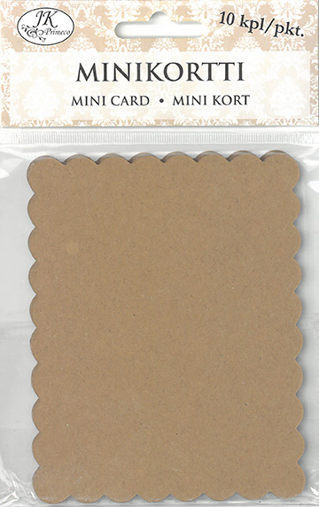 Decorative card mini recycled brown 10pcs