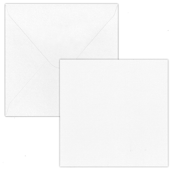 Folded card + envelope Lumo square off-white 5pcs+5pcs