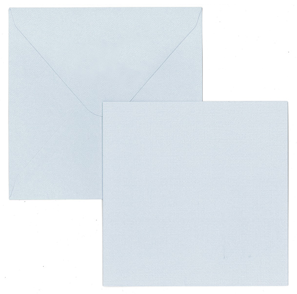 Folded card + envelope Lumo square light blue 5pcs+5pcs