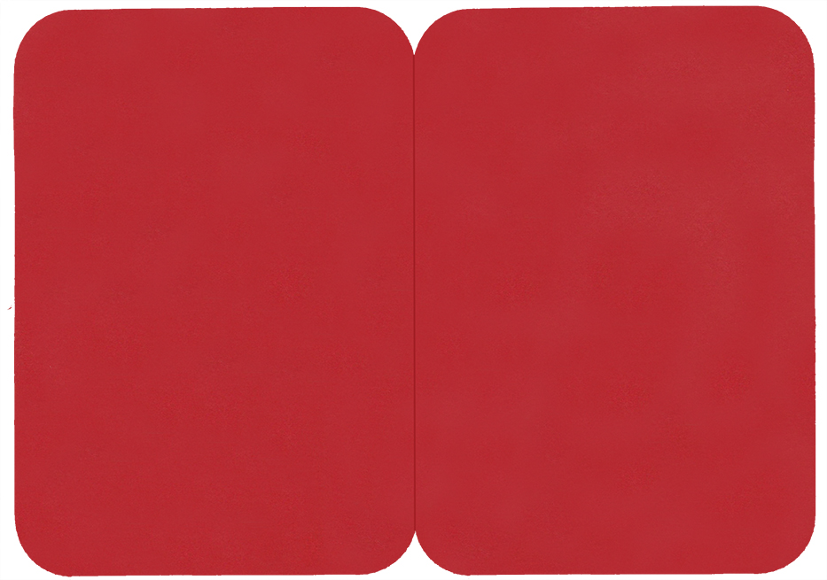 Folded card Round edges red 10pcs