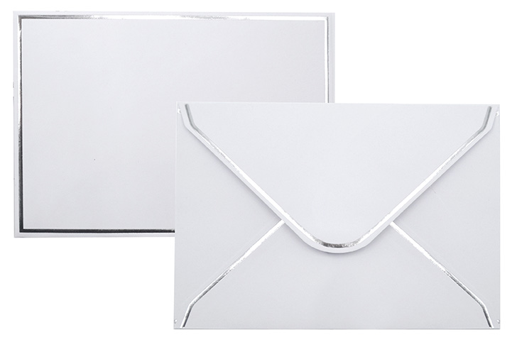 Foil envelope C6 Silver foil white 10kpl