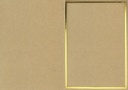 Folded card Gold foil recycled brown 10pcs