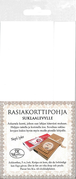 Rasiakorttipohja Iso valkoinen 5kpl