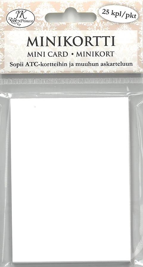 Mini card white 25pcs