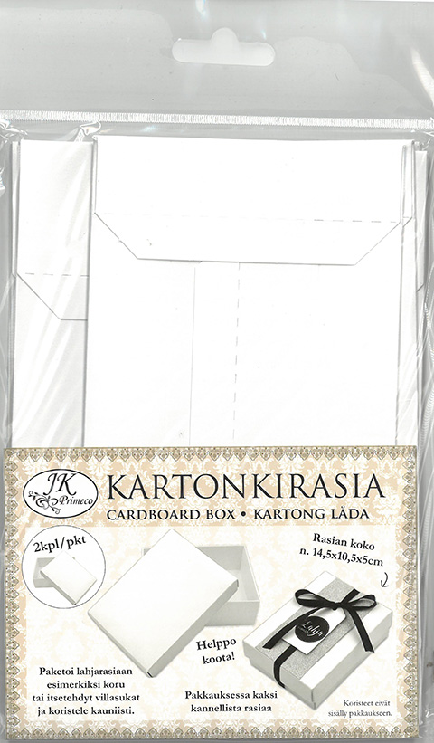 Card box small pearlescent white 2pcs