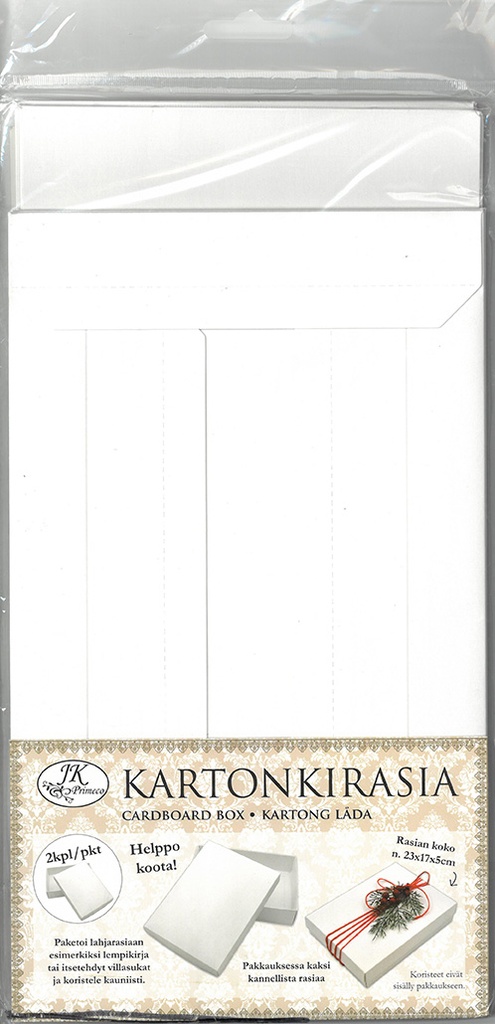Card box big pearlescent white 2pcs