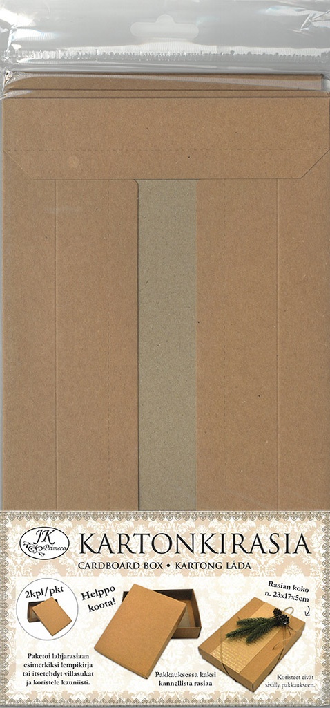 Card box big recycled brown 2pcs