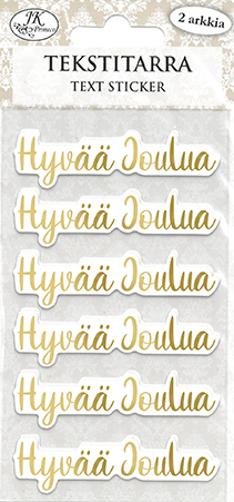 Text sticker Hyvää joulua kulta 2 sheets