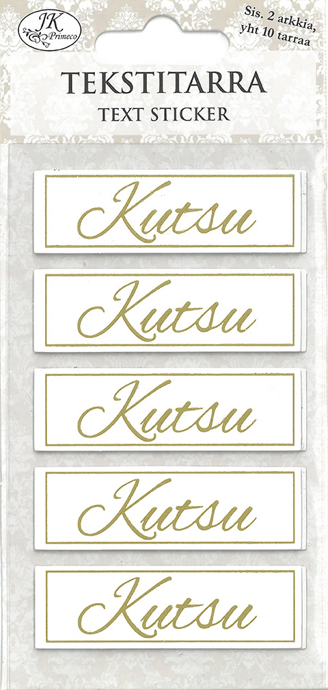 Text sticker Kutsu kulta 2 sheets