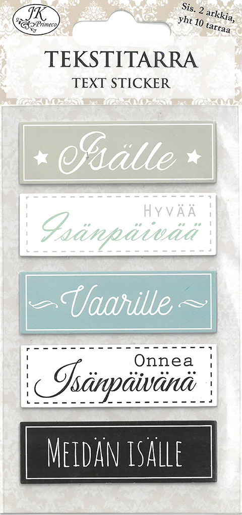 Text sticker Isälle 2 sheets