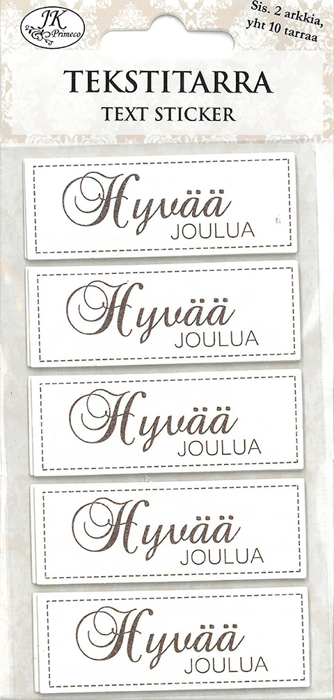 Text sticker Joulu nostalgia 2 sheets