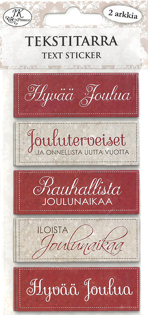 Text sticker Jouluteksti nostalgia 2 sheets