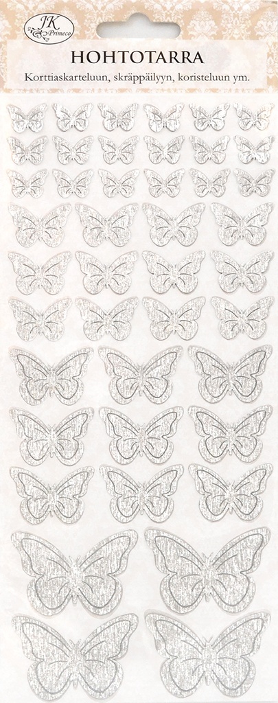Shiny sticker Butterfly silver