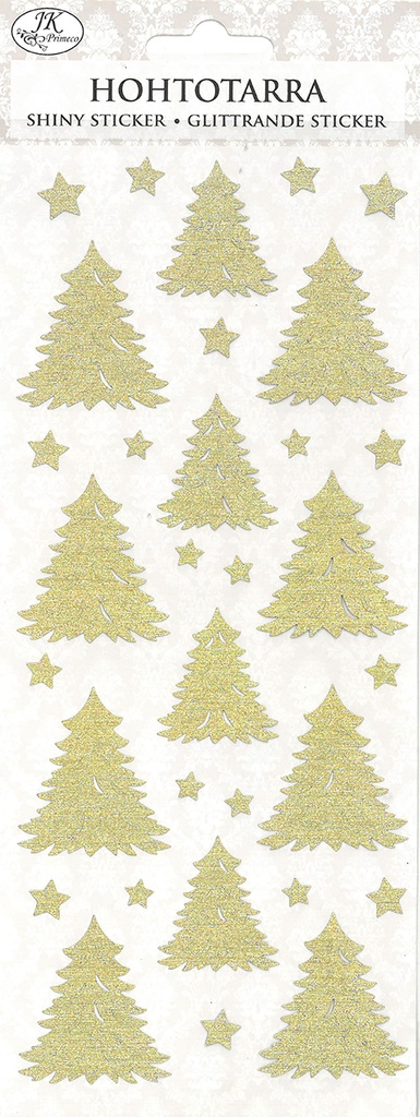 Shiny sticker Spruces gold