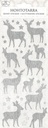 Shiny sticker Reindeer silver