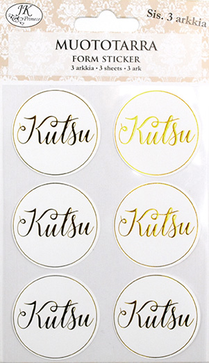Form sticker Kutsu kulta 3 sheets