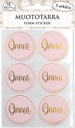 Form sticker Onnea rosa 3 sheets