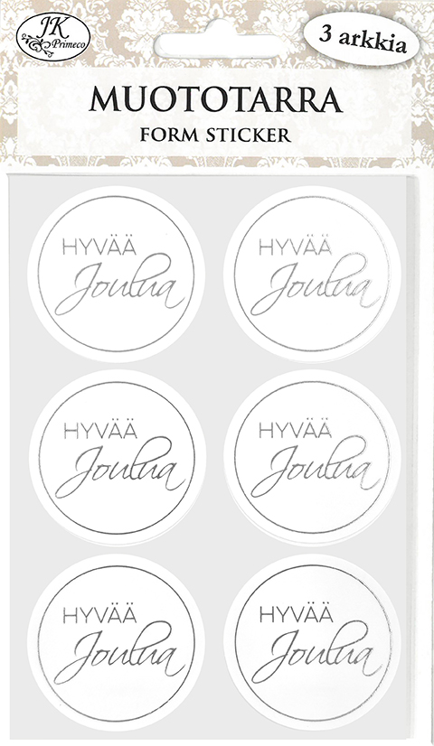 Form sticker Iloista joulua hopeafolio 3 sheets