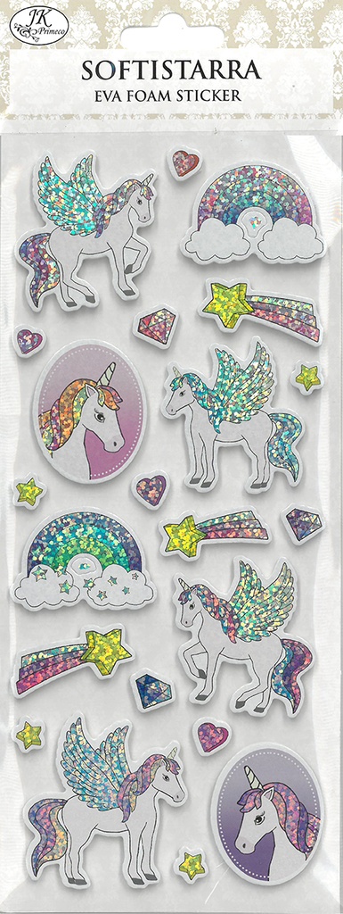 Eva foam sticker Unicorns hologram