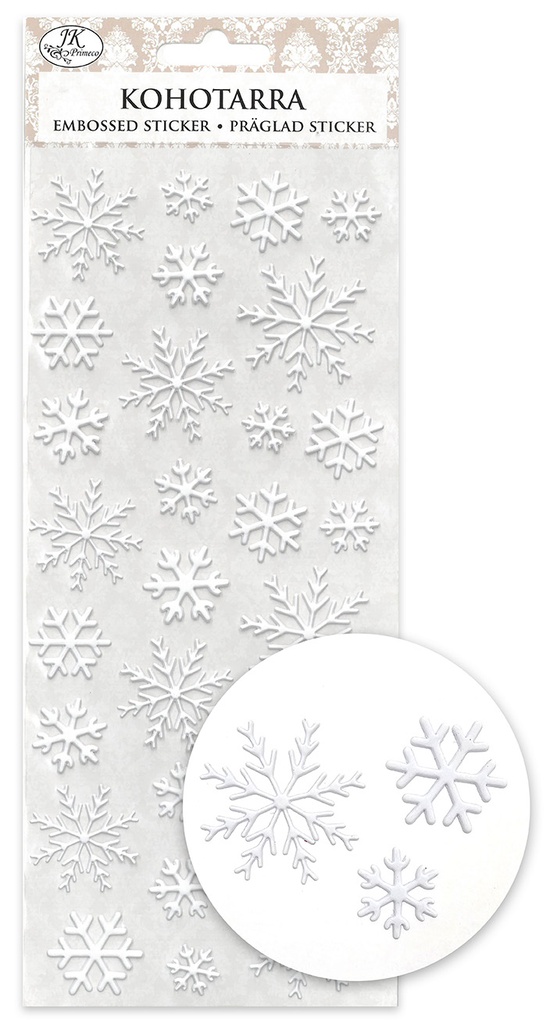 Embossed sticker Snowflake white