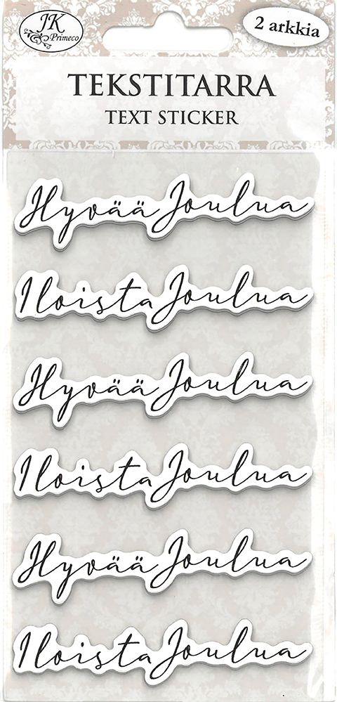 Text sticker Jouluteksti musta 2 sheets
