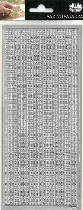 Peel-off sticker garland silver