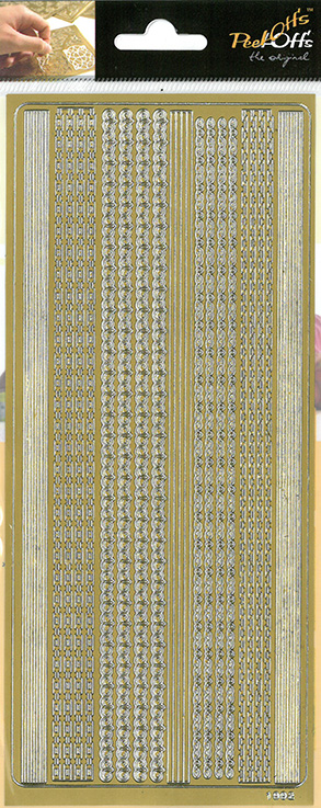 Peel-off sticker twine assortment gold