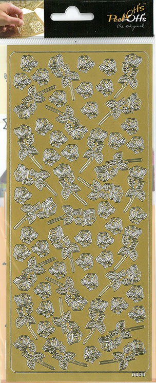 Peel-off sticker little rose gold