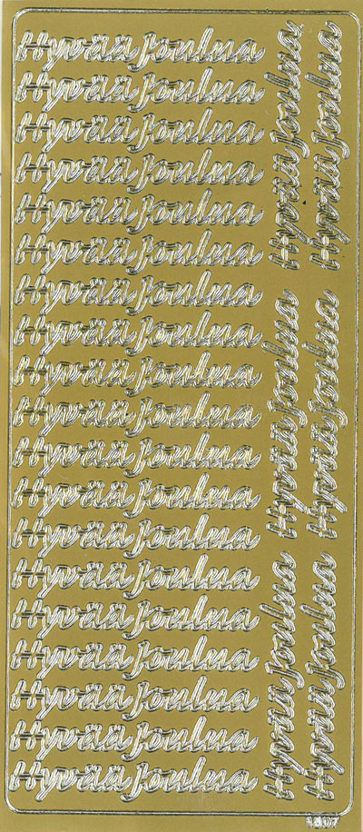 Peel-off sticker Hyvää joulua kulta